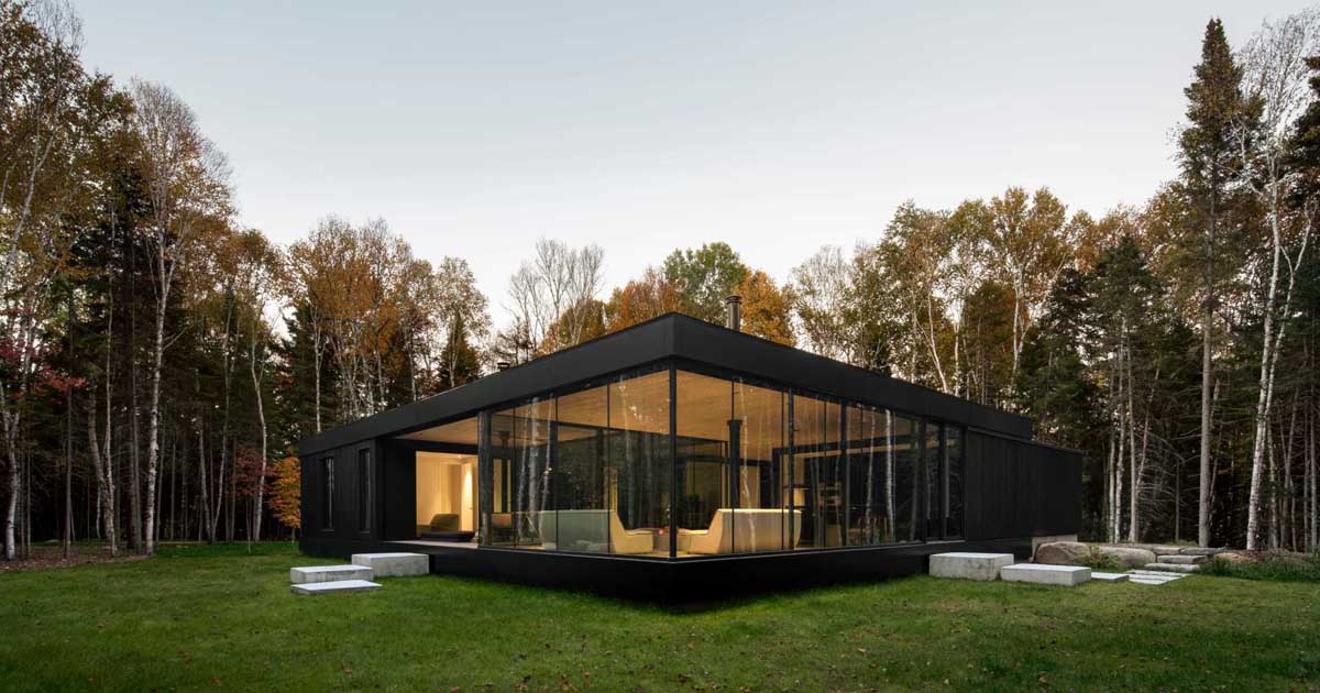 Walls Of Glass Allow The Forest Views To Enter This Home