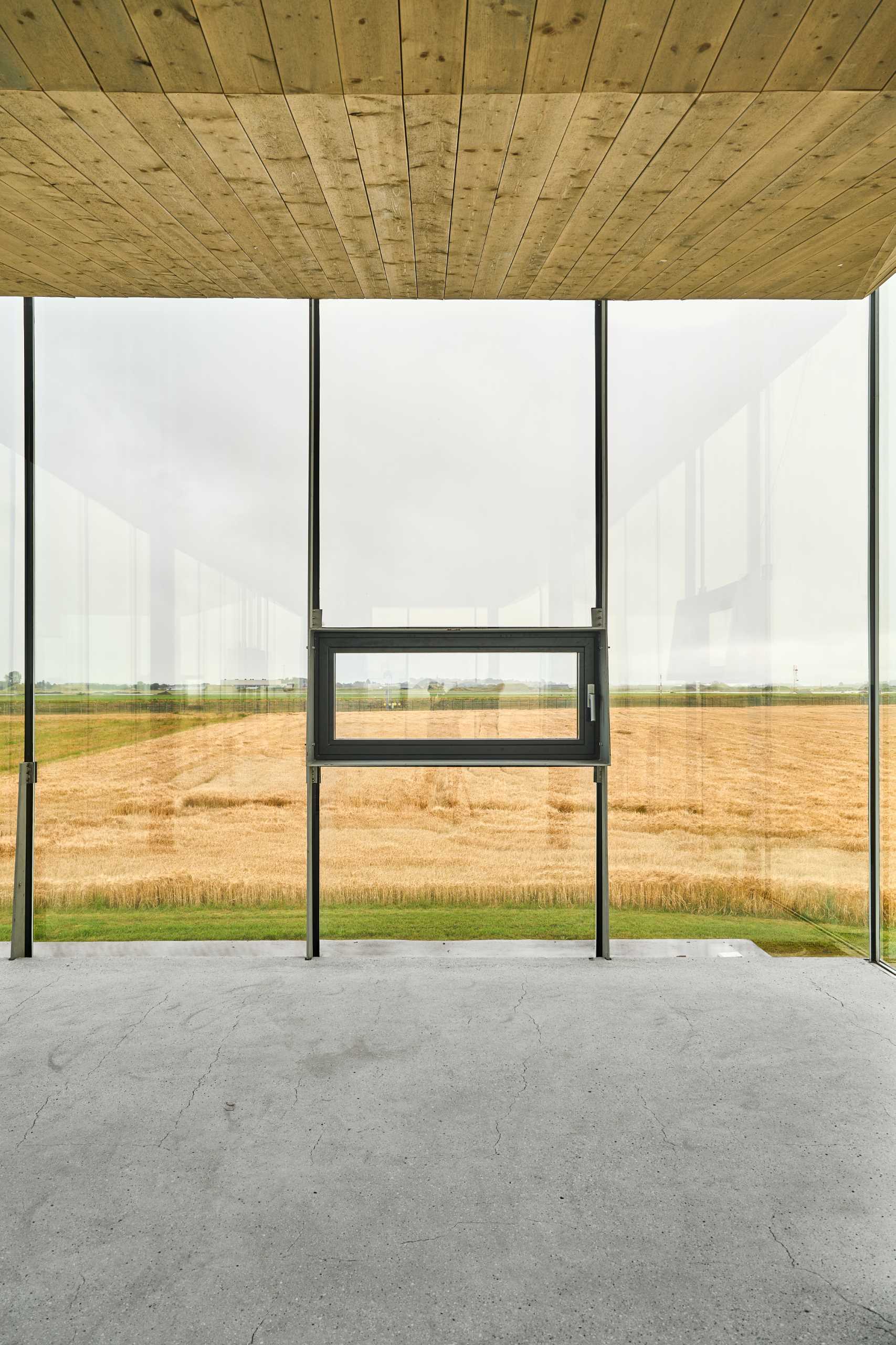 Floor-to-ceiling windows provide this event space with unobstructed views.