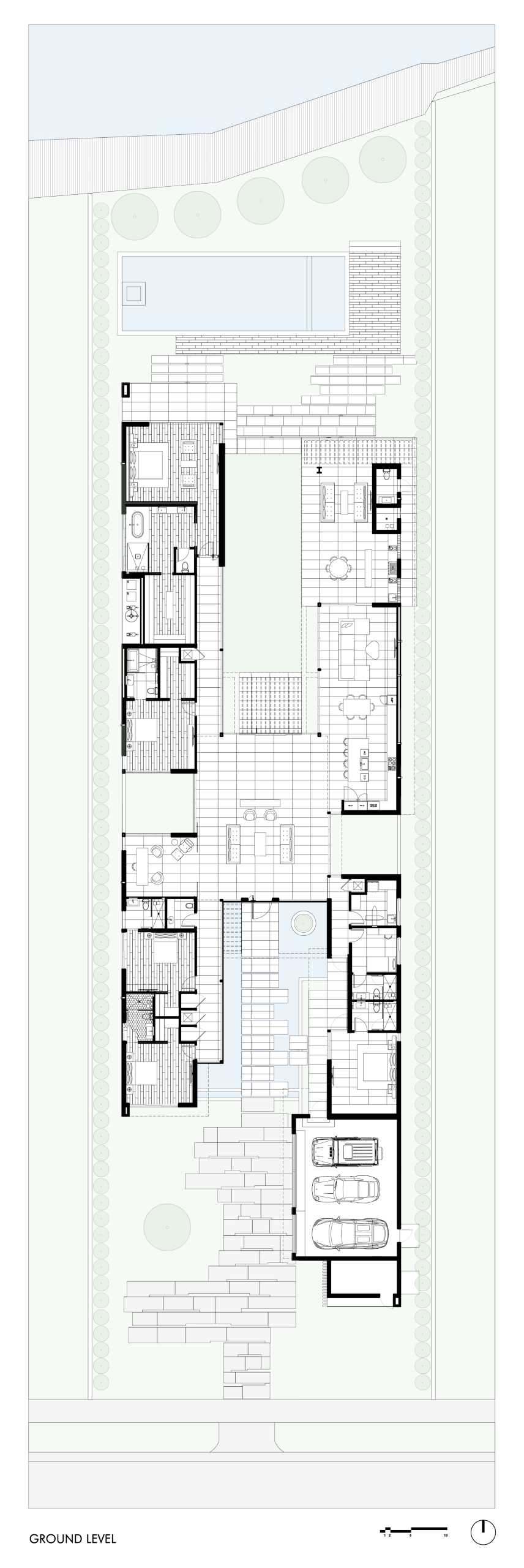 The floor plan of a modern home.