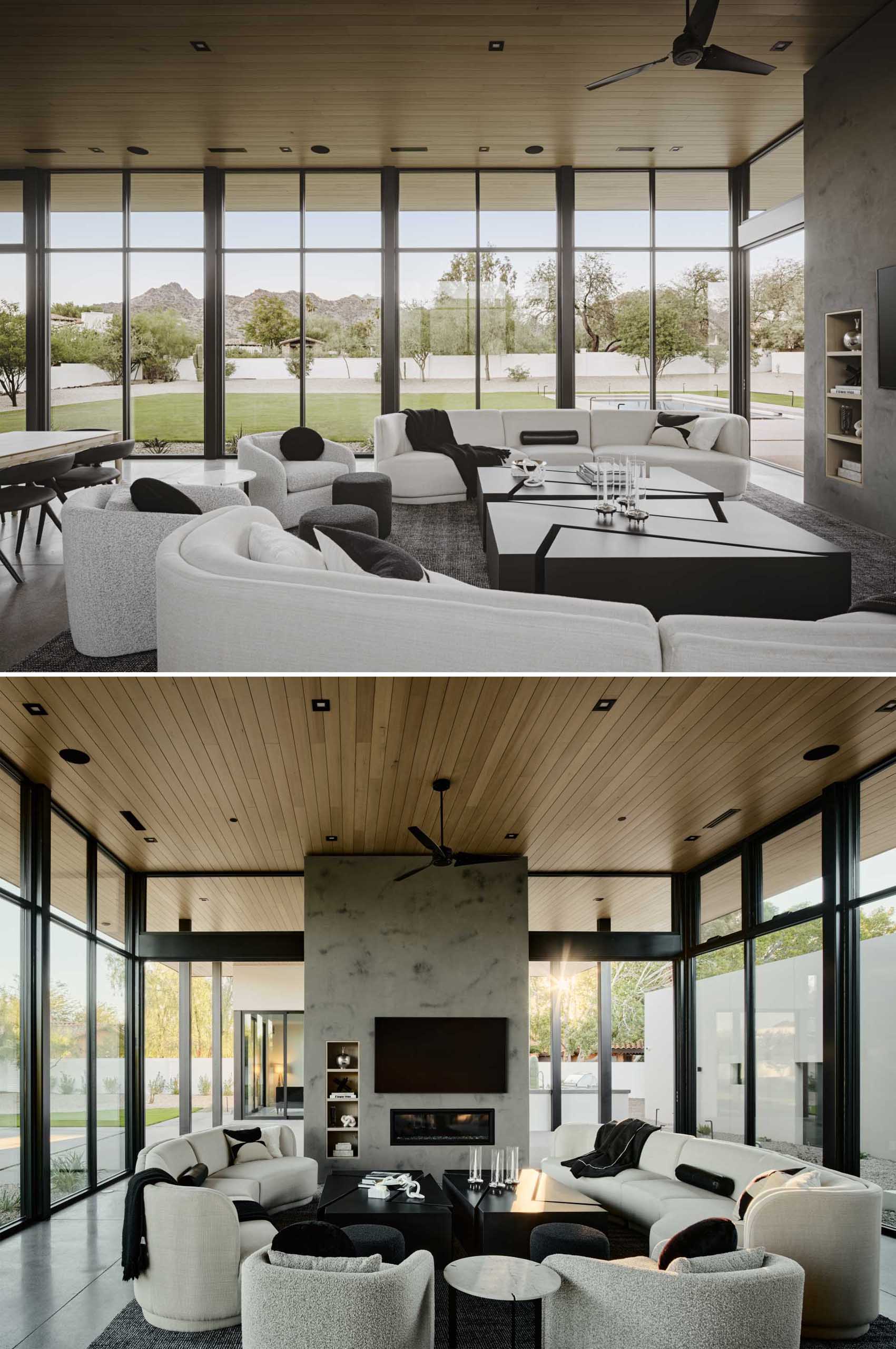 Operable windows on both sides of the living space allow for cross ventilation like the breezeway-inspired design of the patio.