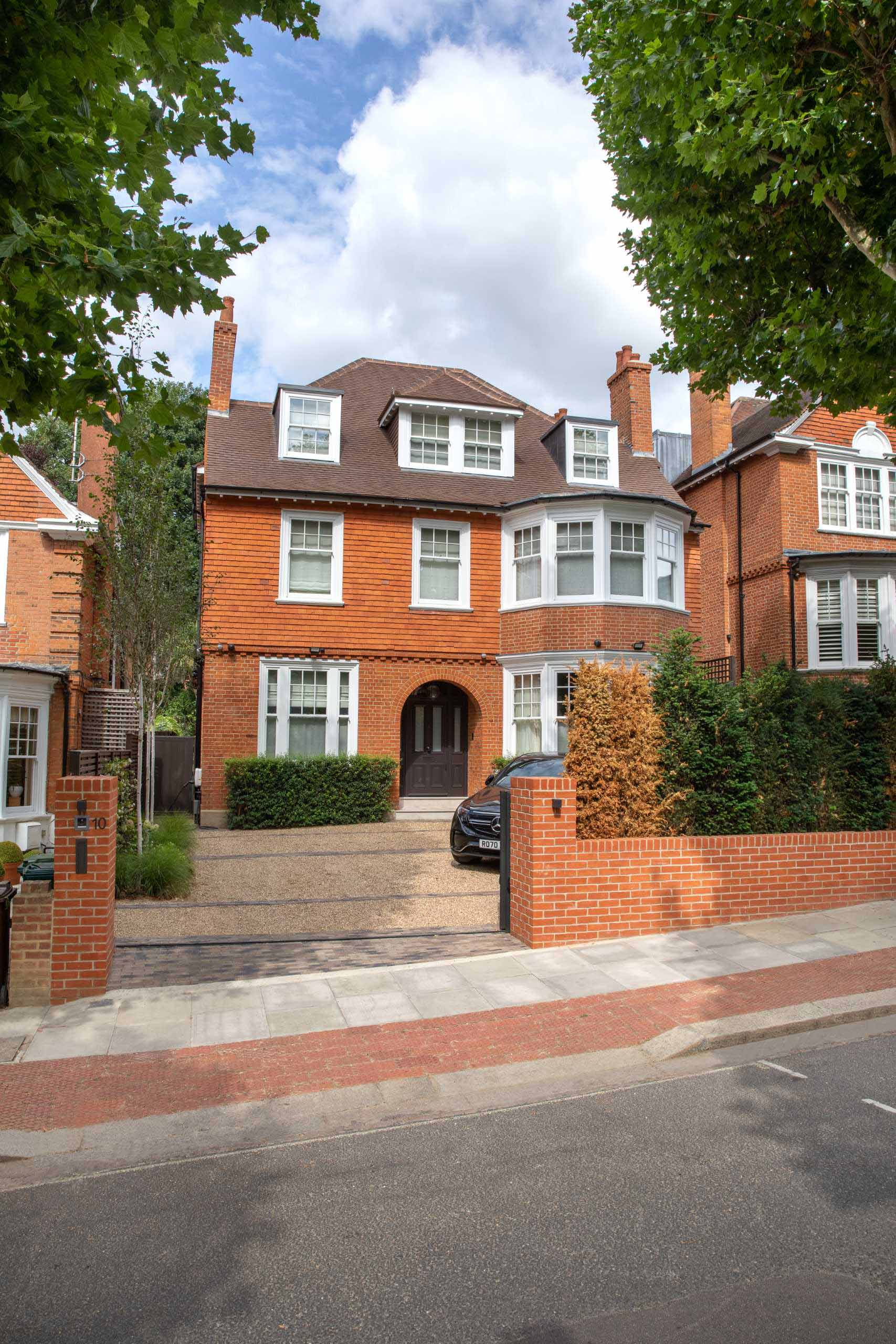 A red brick home in the UK.