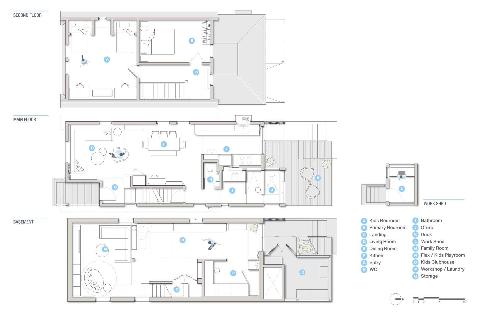 The floor plans of a remodeled home.