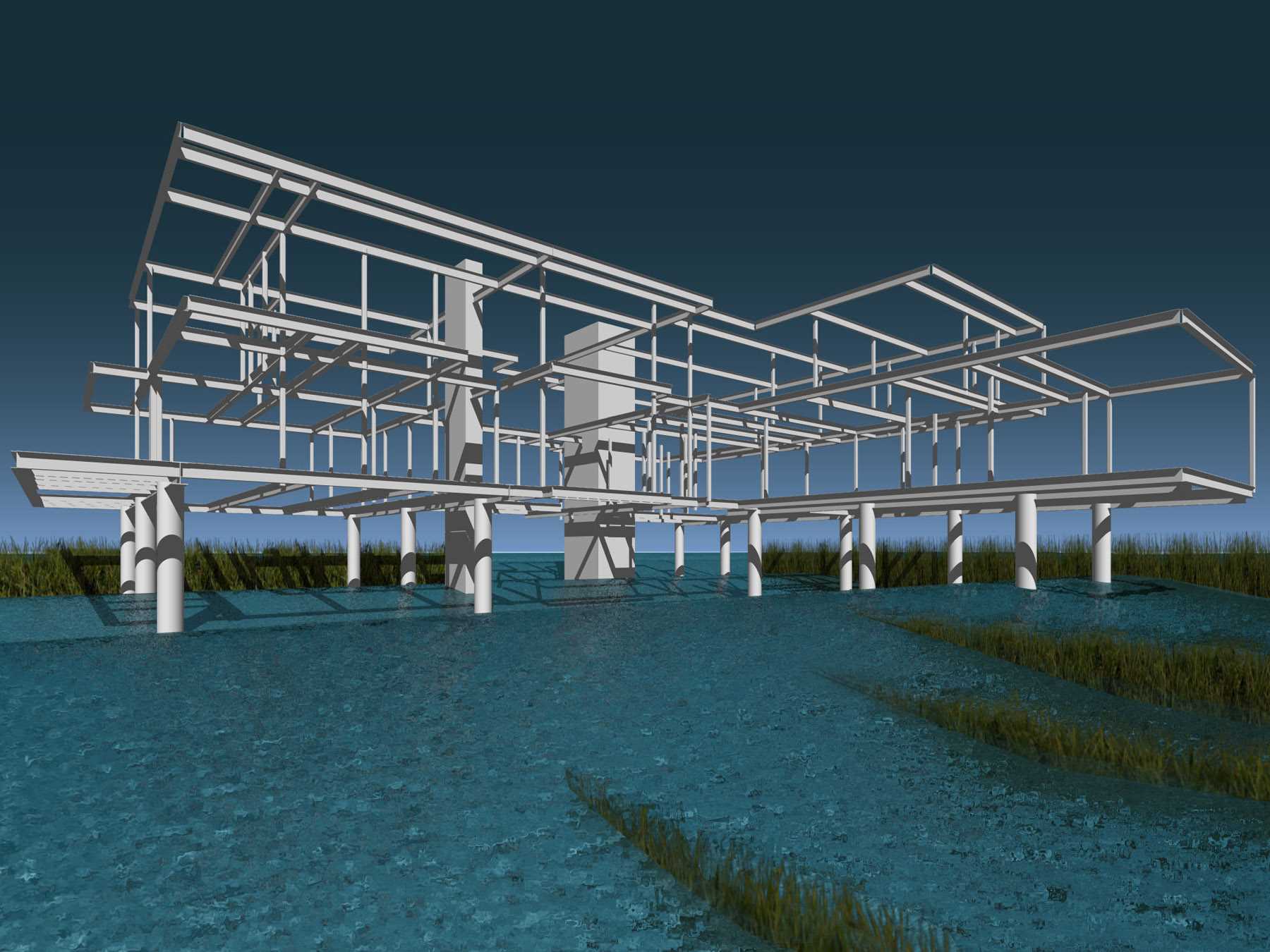 The structure of a modern hurricane proof home.