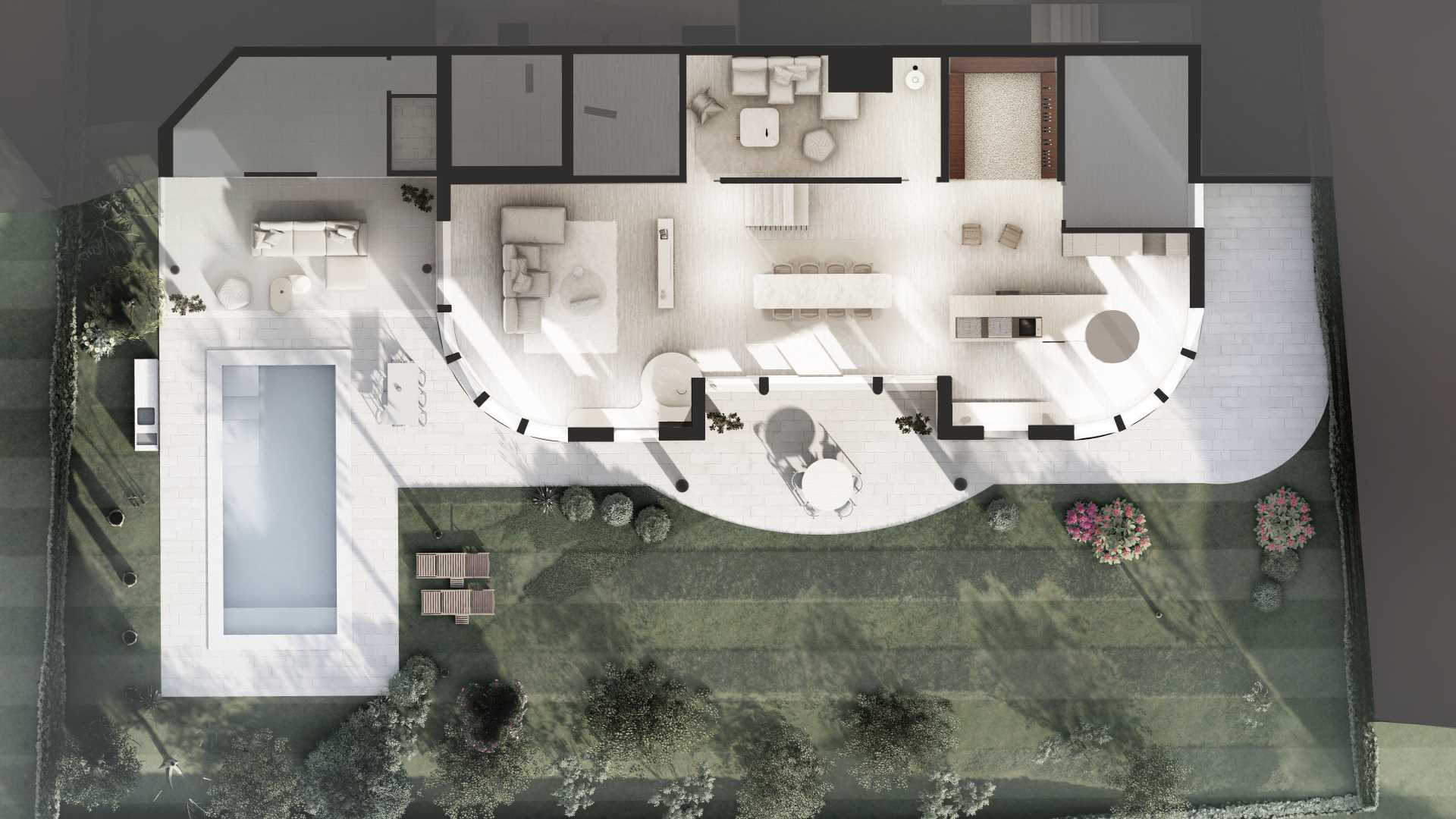 The floor plan of a modern home.