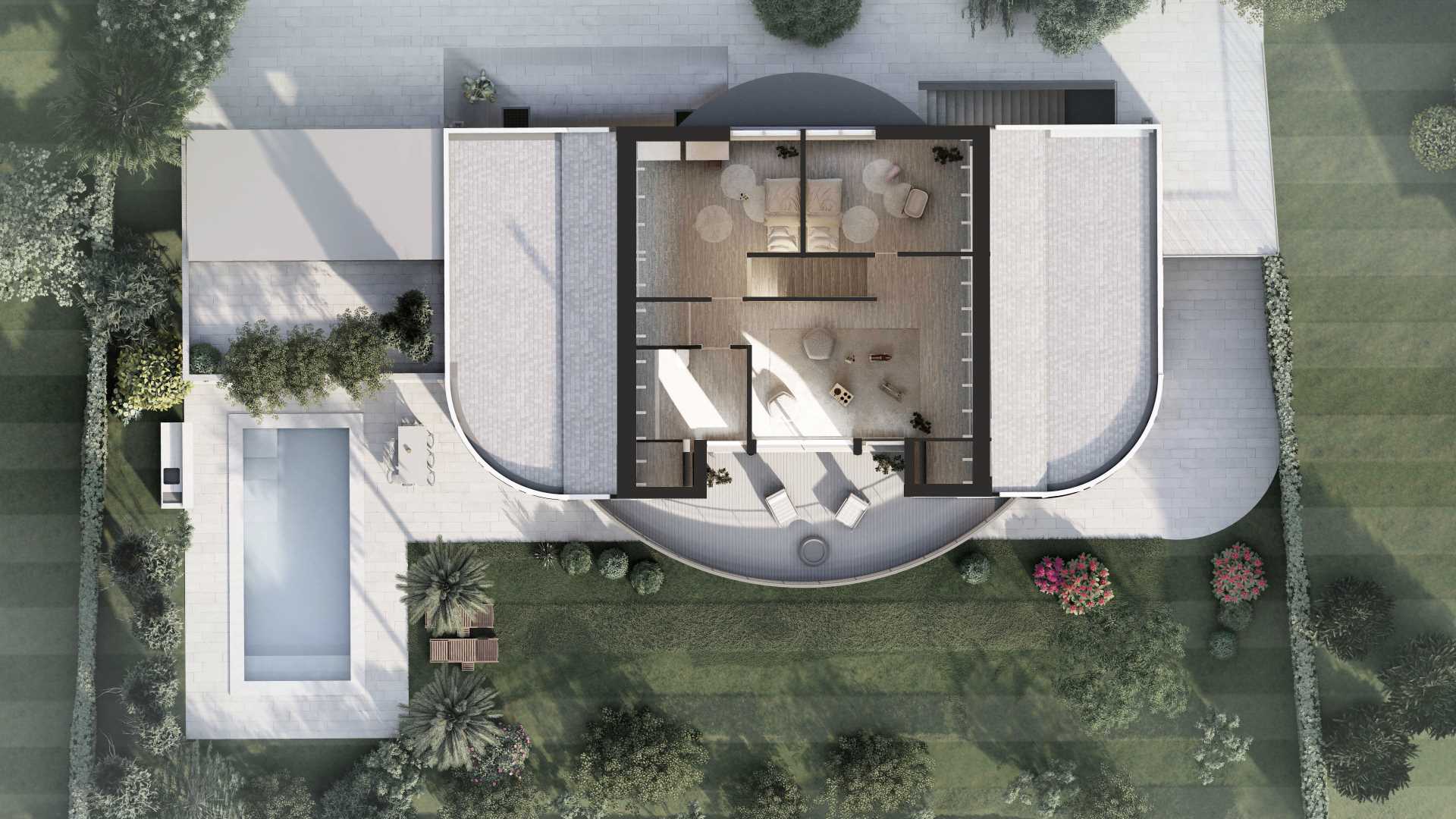 The floor plan of a modern home.