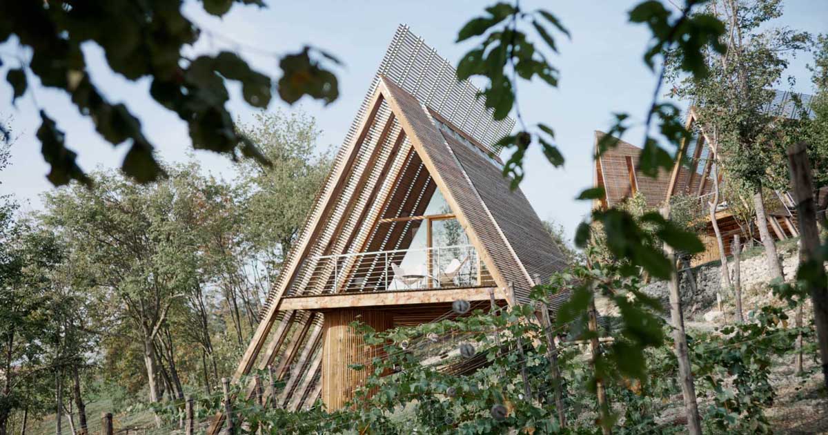 These A-Frame Cabins Were Built To Create An Eco-Hotel In Italy