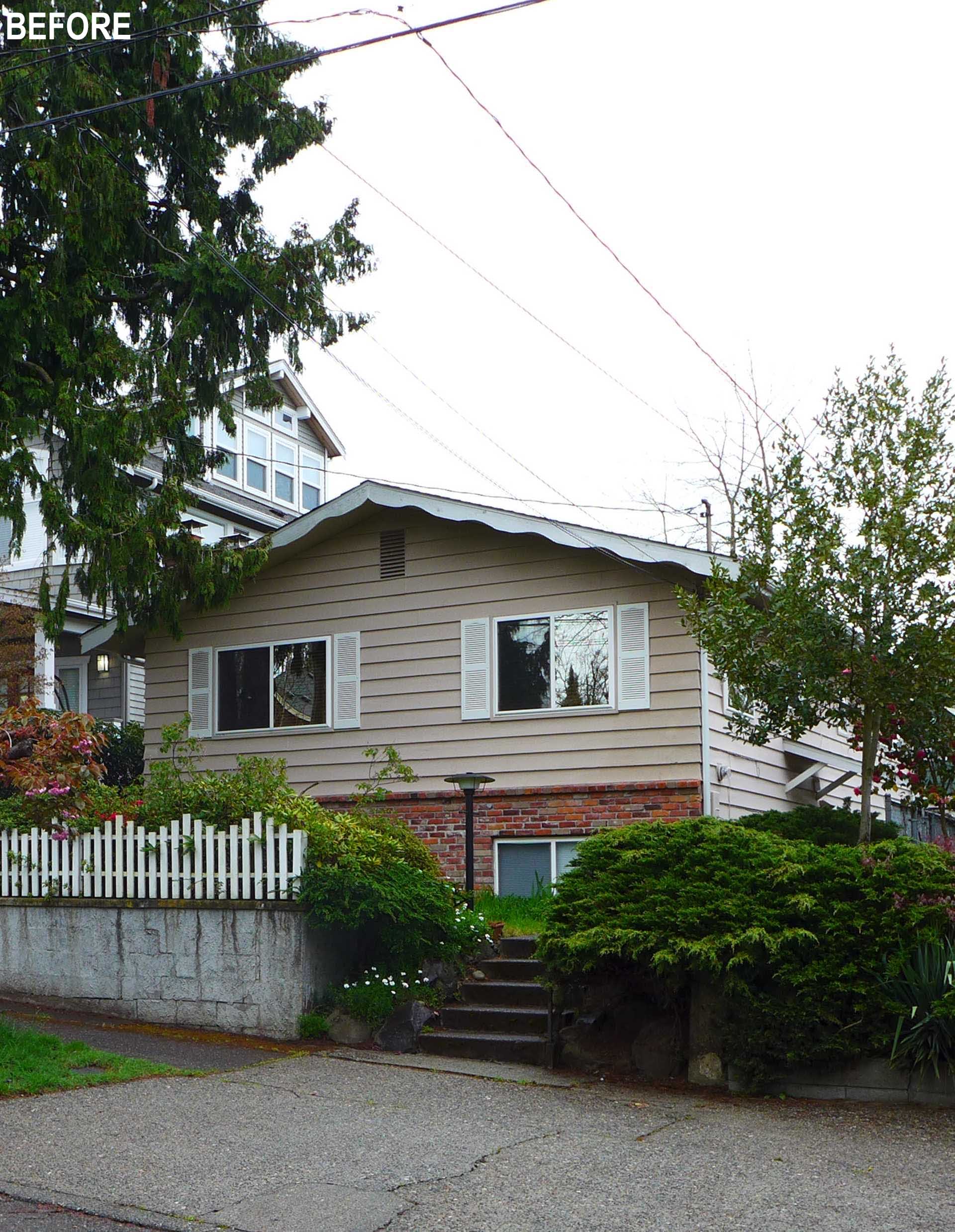 A house design before a modern remodel.