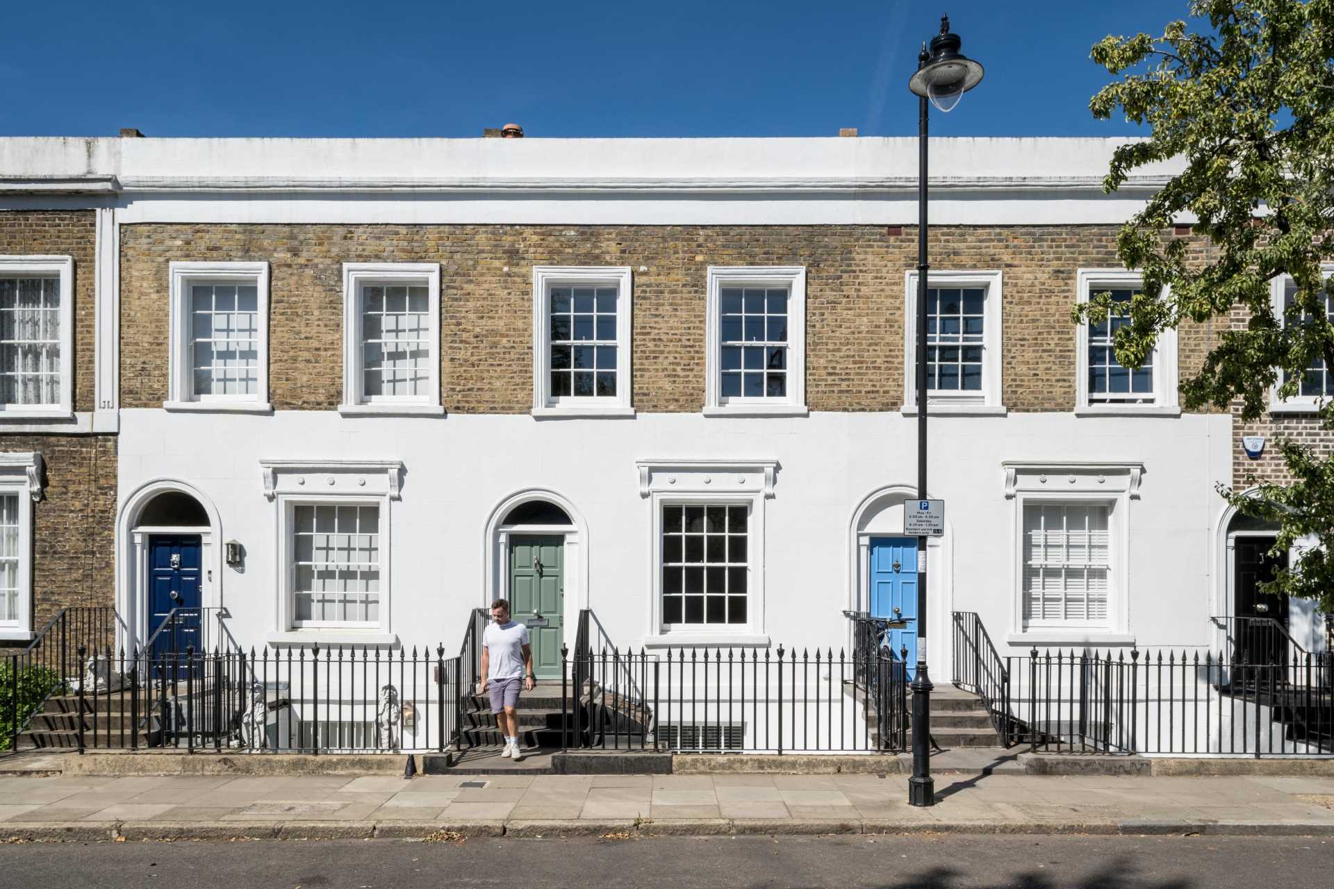 Bradley Van Der Straeten Architects has designed the contemporary renovation and addition of a Grade II listed terrace home in Islington, England.