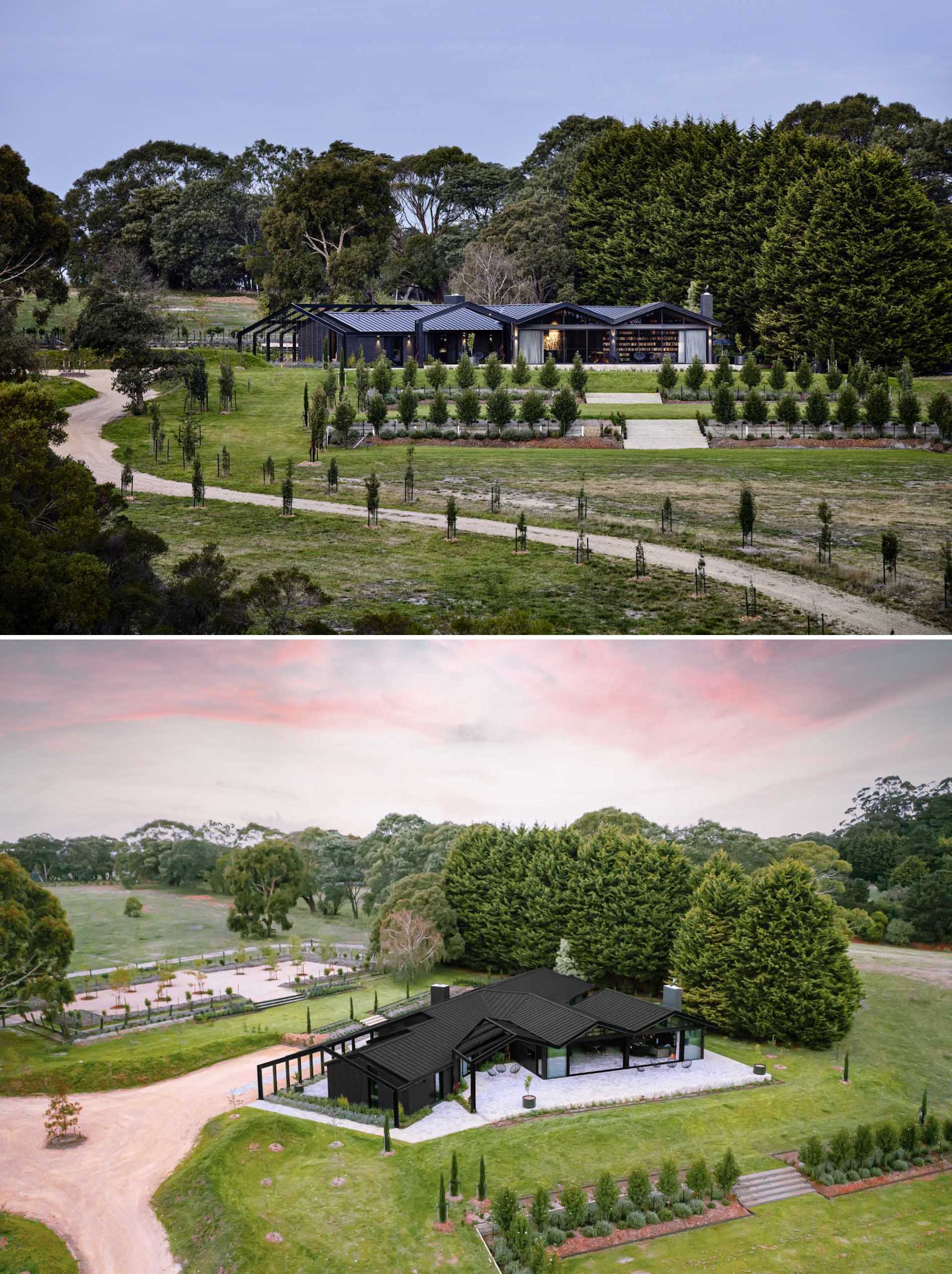 A modern farmhouse in Australia.
