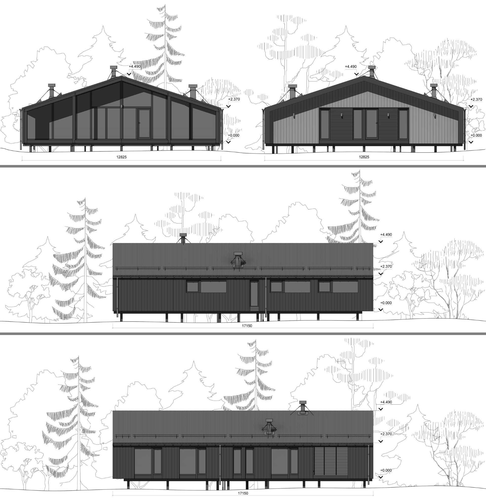 Diagrams of a modular home.