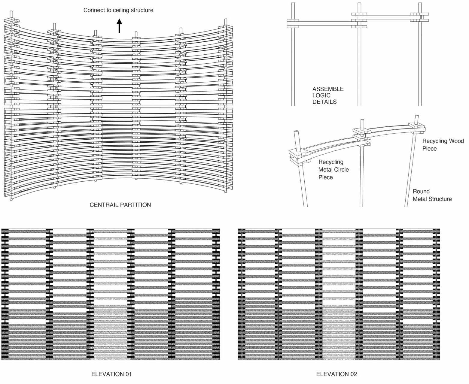 6000 pieces of discarded wooden whiskey barrels were recycled to make this modern bar.