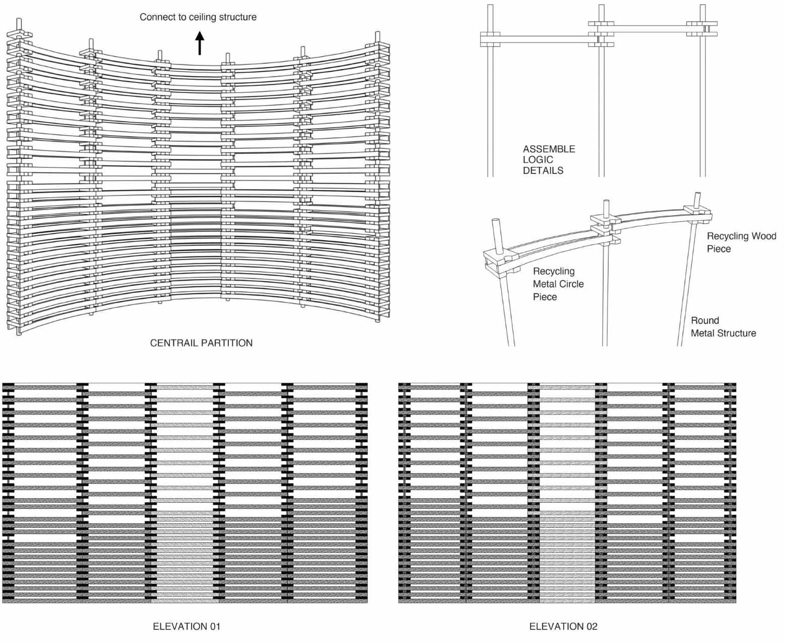 6000 pieces of discarded wooden whiskey barrels were recycled to make this modern bar.