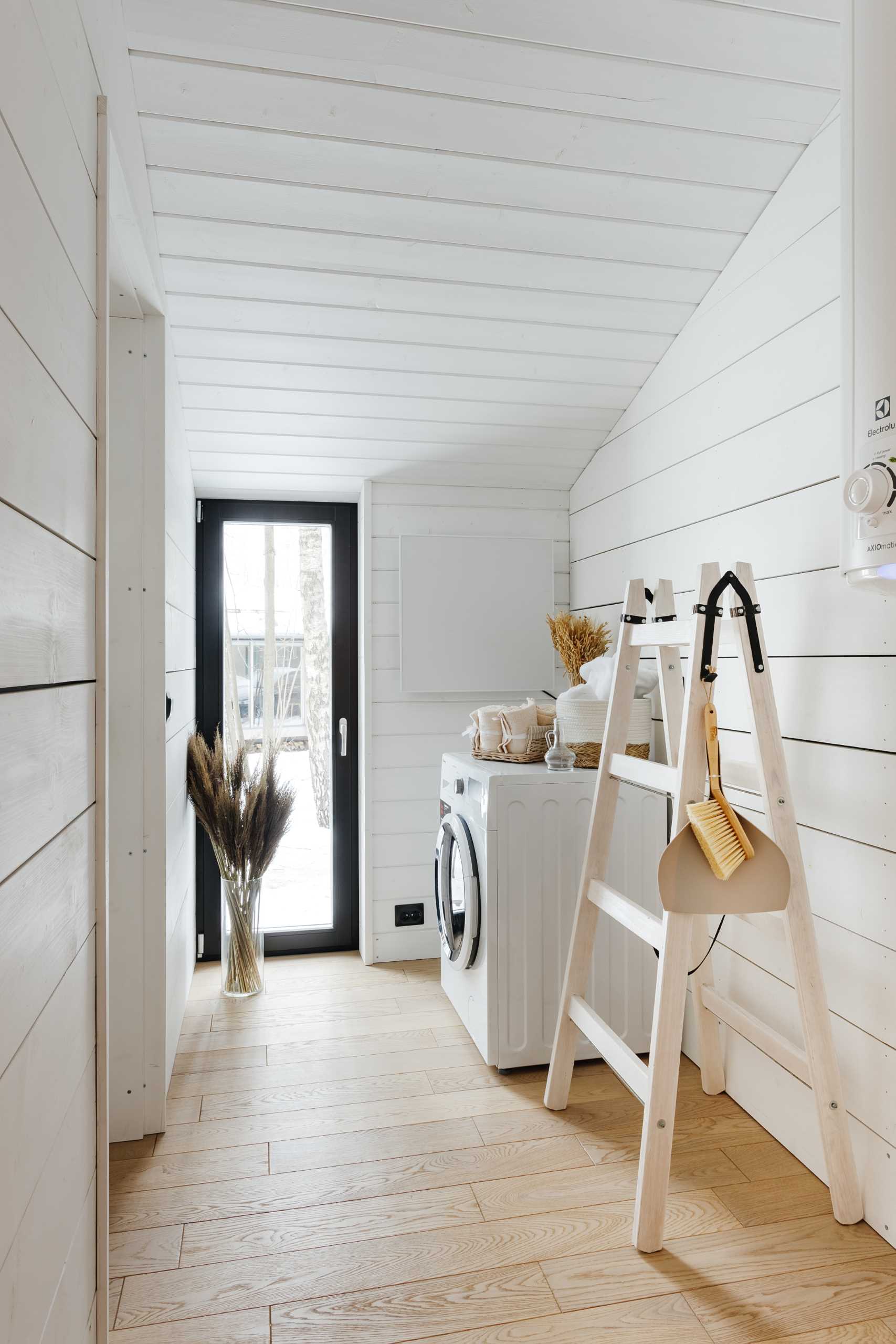 A farmhouse-inspired laundry room.