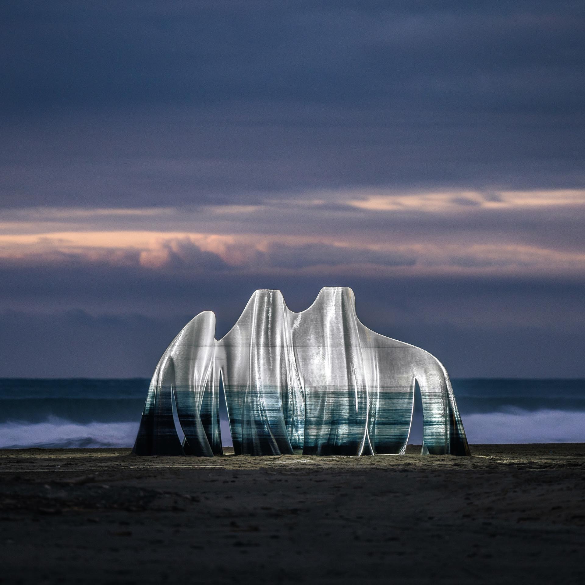 This work transforms the rules of coral growth into organic modeling by computer, and deeply studies the rules of coral tiny cells pushing, copying, and growing with each other, and slowly forms a beautiful shape of an organic curved surface over time, and records the generated slices in each process.