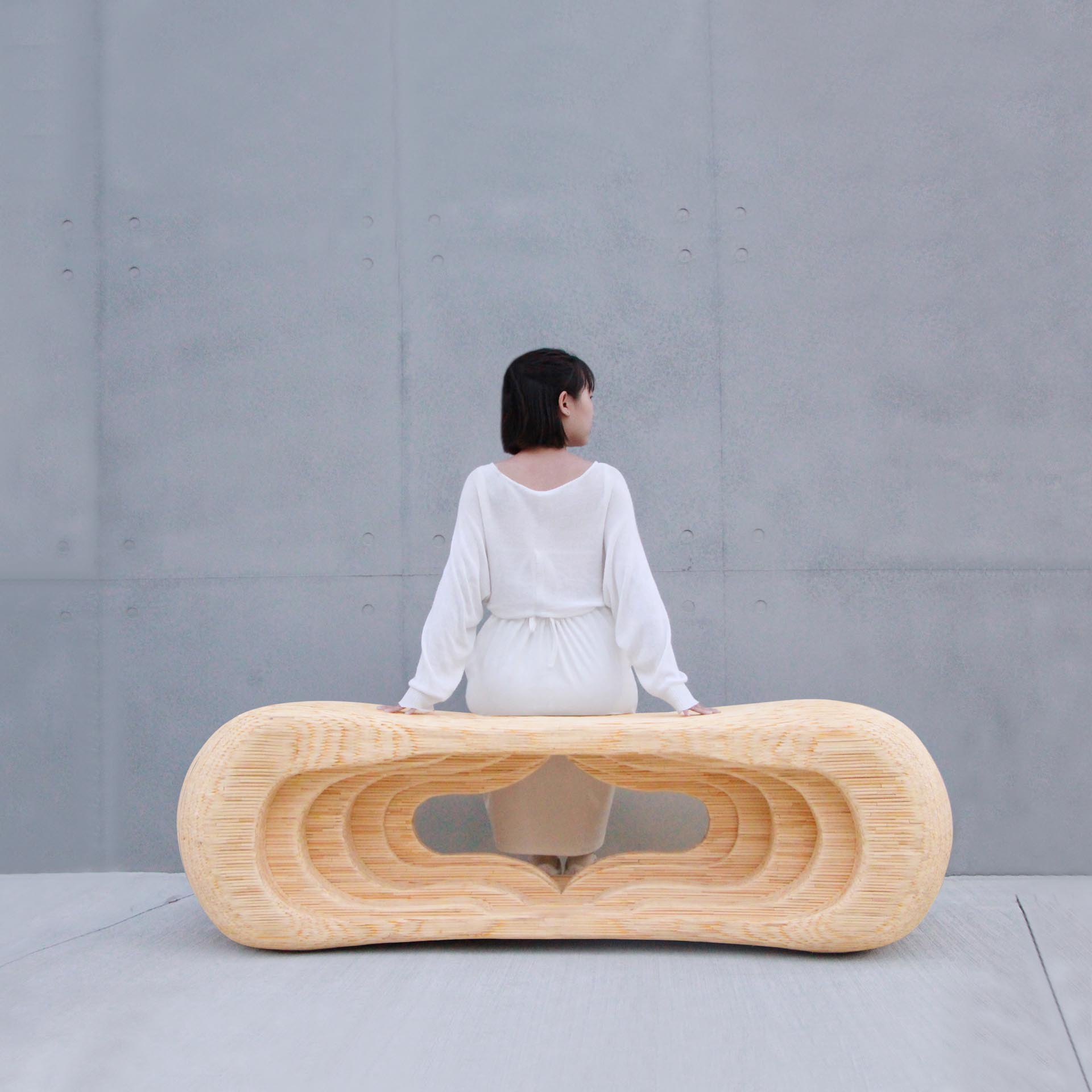 The Chopstikbench is made from 37,800 pairs of chopsticks that were recycled from a night market in Taiwan.