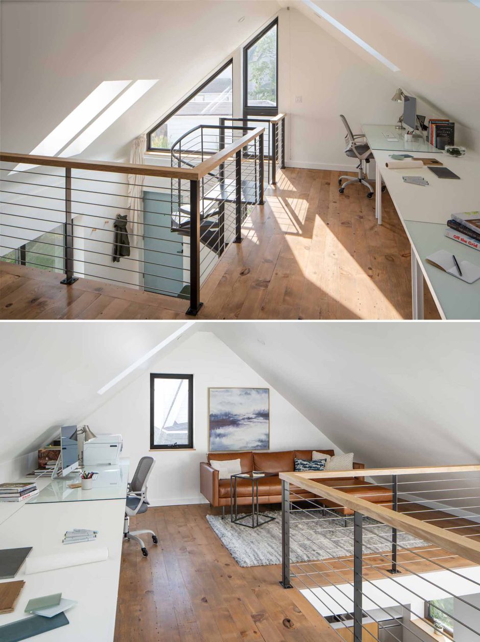 A Garage Transformed Into An Apartment With A Home Office