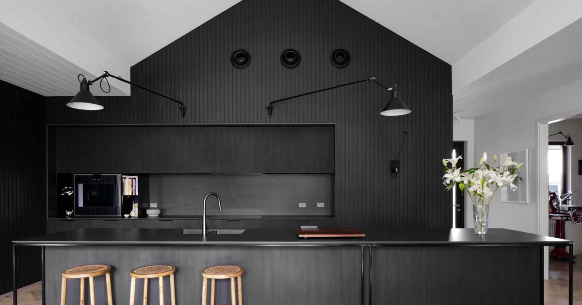 A Black Kitchen Is A Bold Design Choice For This Home