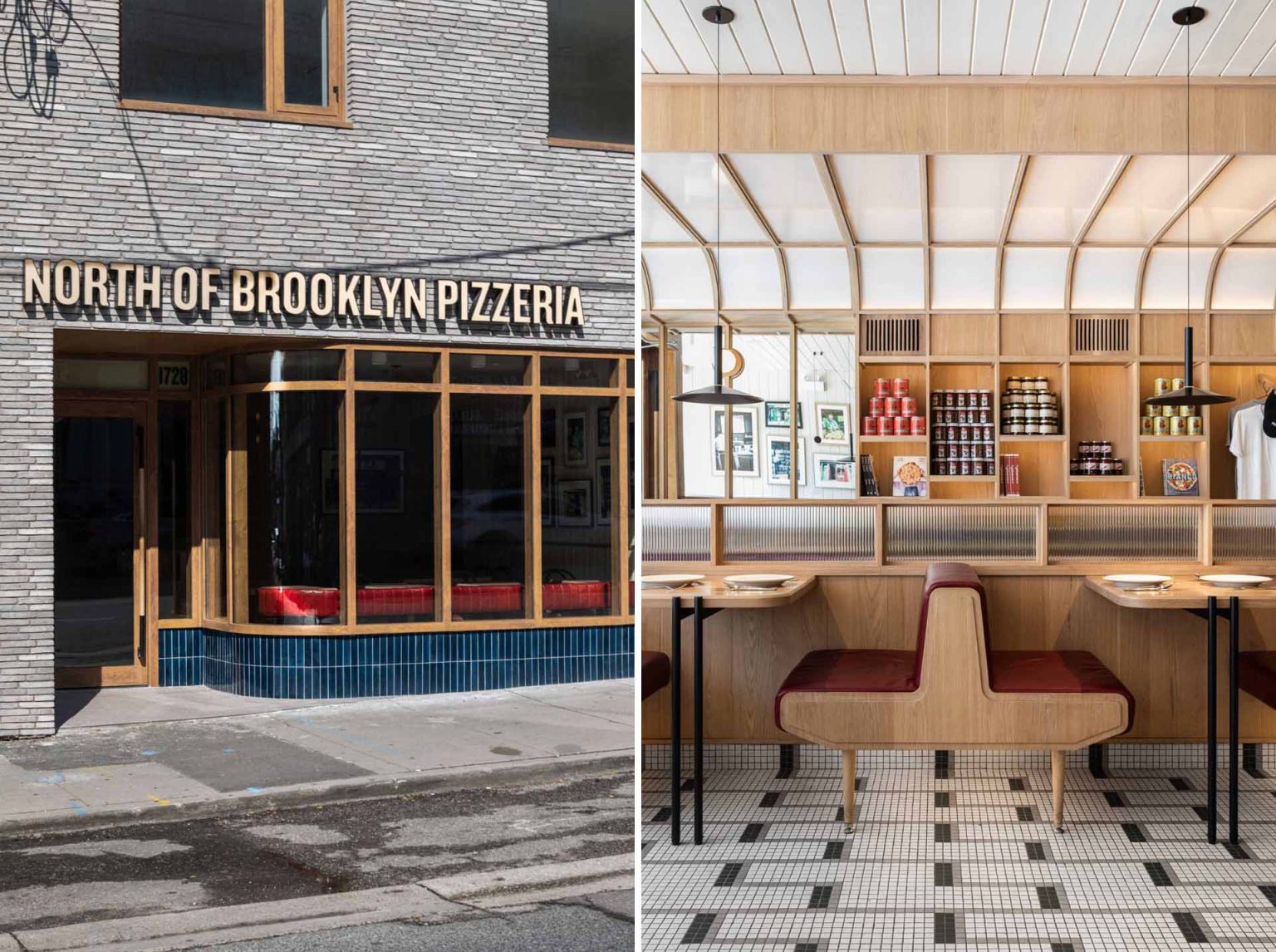 A contemporary reimagination of a classic new york pizza parlor