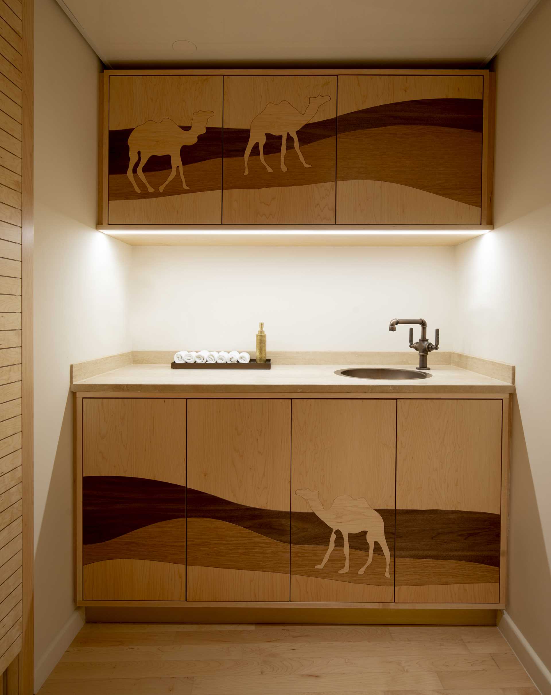 A modern kids playroom inspired by the desert.