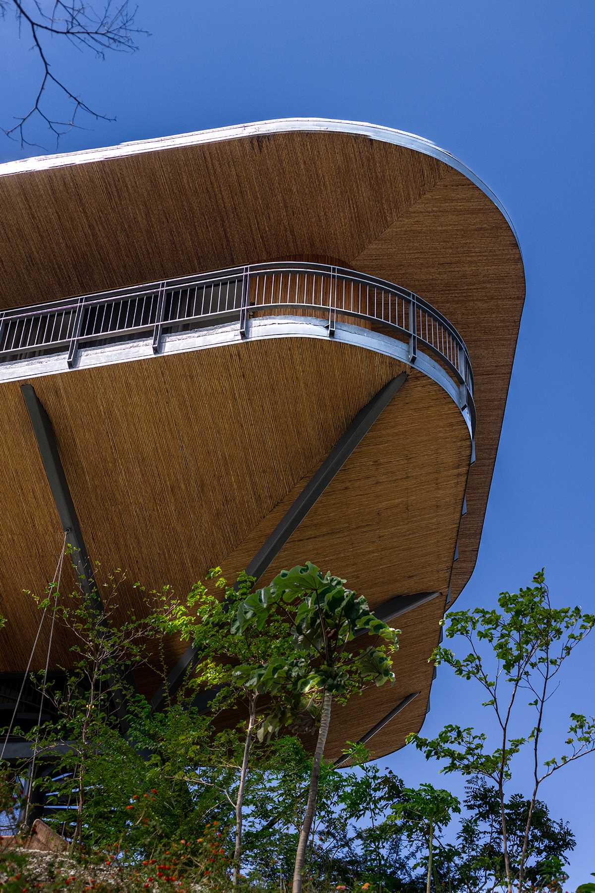 A modern hotel in Costa Rica has a series of elevated cabins inspired by tree houses.