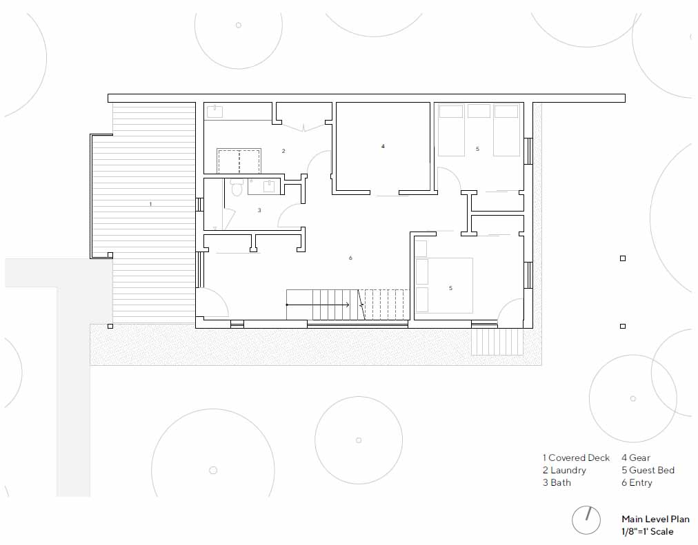 The floor plan of a modern home.