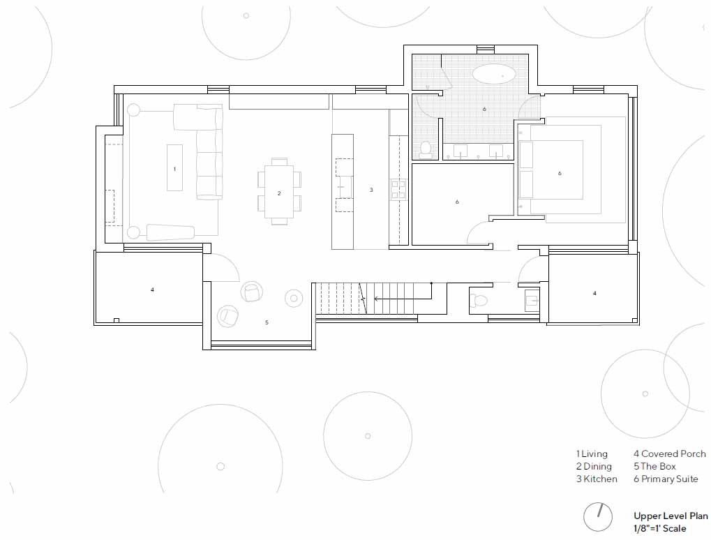 The floor plan of a modern home.