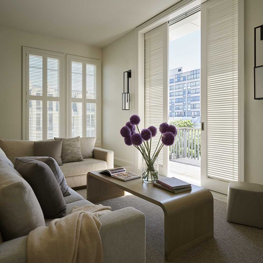 A contemporary living room.
