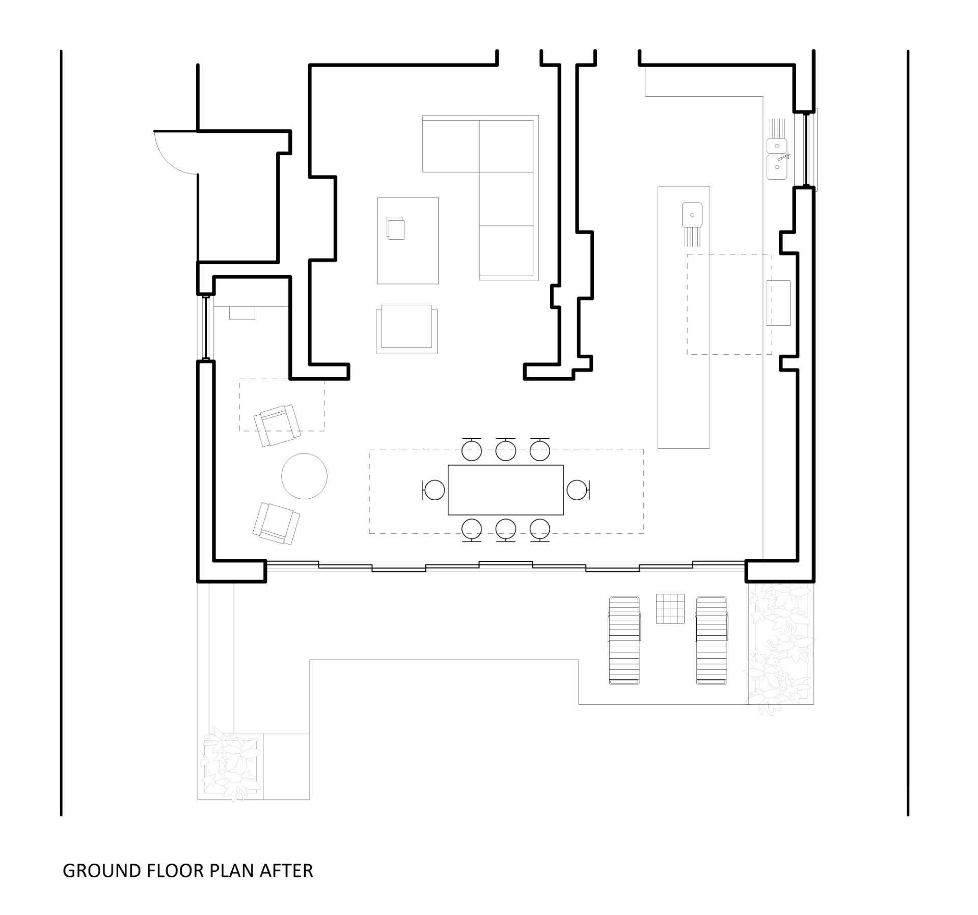 The floor plan of a new addition.
