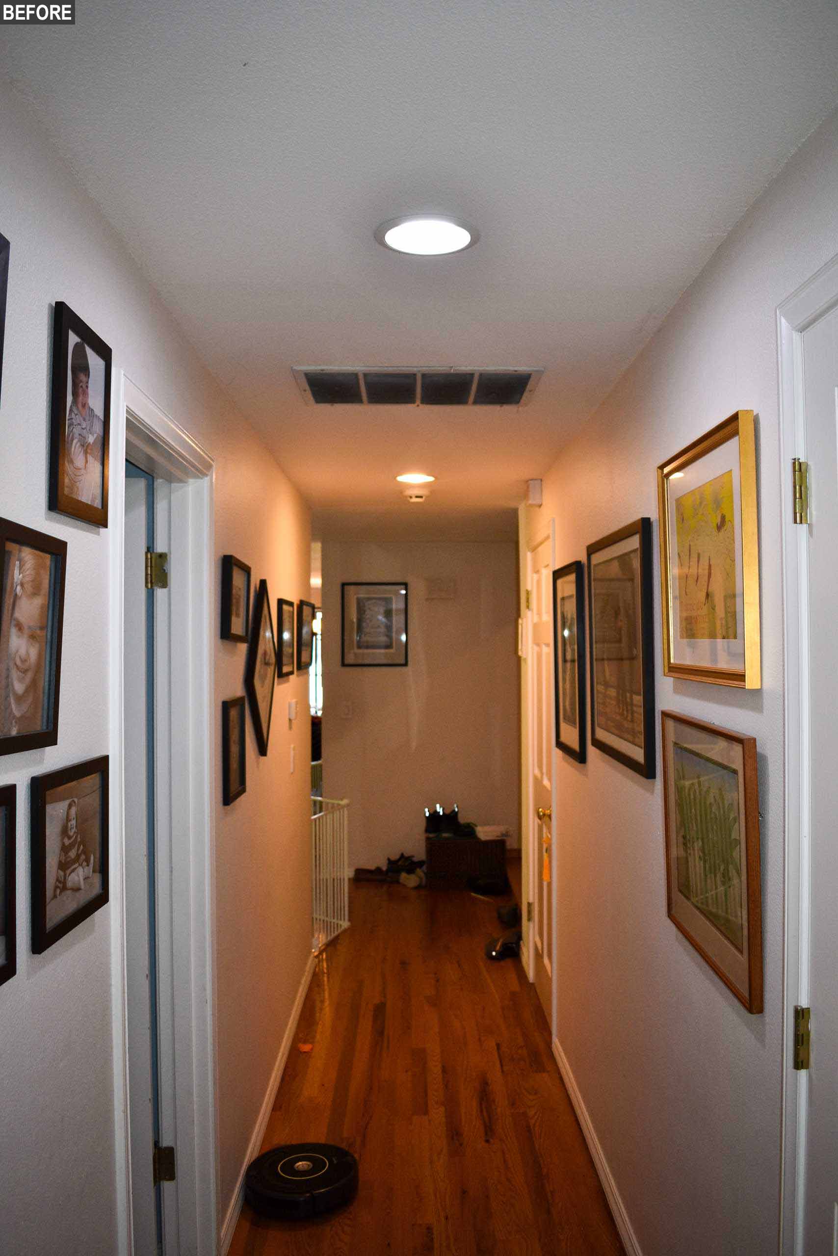 Before Remodel - the original hallway 