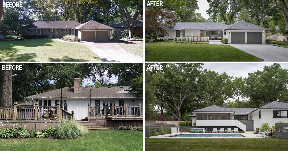 A Kansas Ranch Home Gets A Mid-Century Modern Inspired Renovation