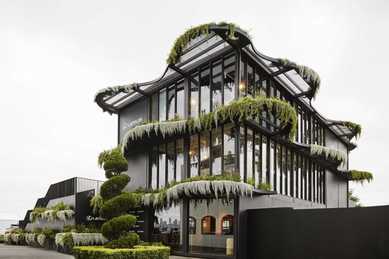 One Thousand Plants Cover The Exterior Of The 'Landmark by Lexus' Pavilion