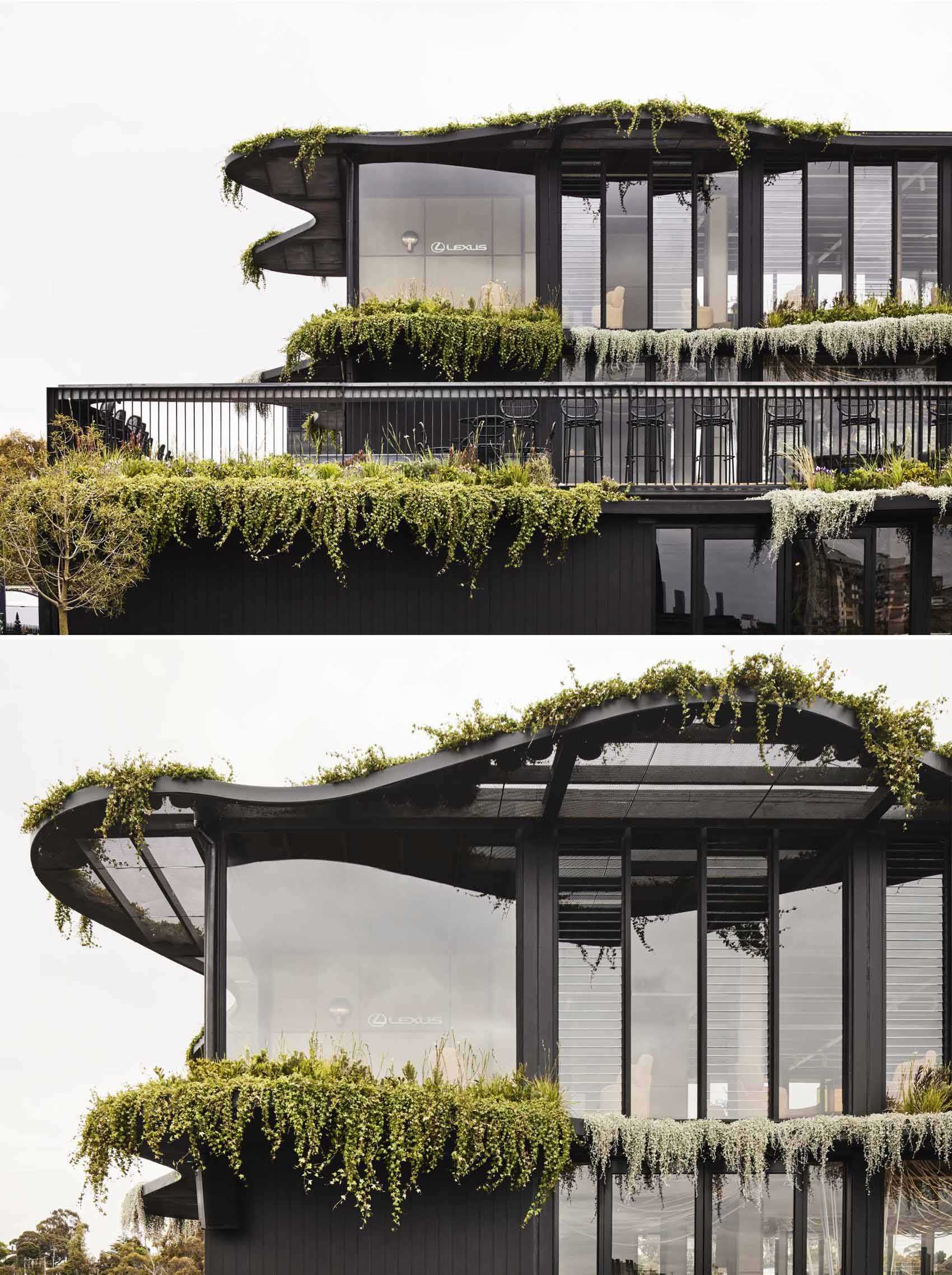 Drawing inspiration from the Australian landscape, Koichi Takada Architects designed a three-storey modular building that has over 1,000 native Australian plants and flowers on its facade.