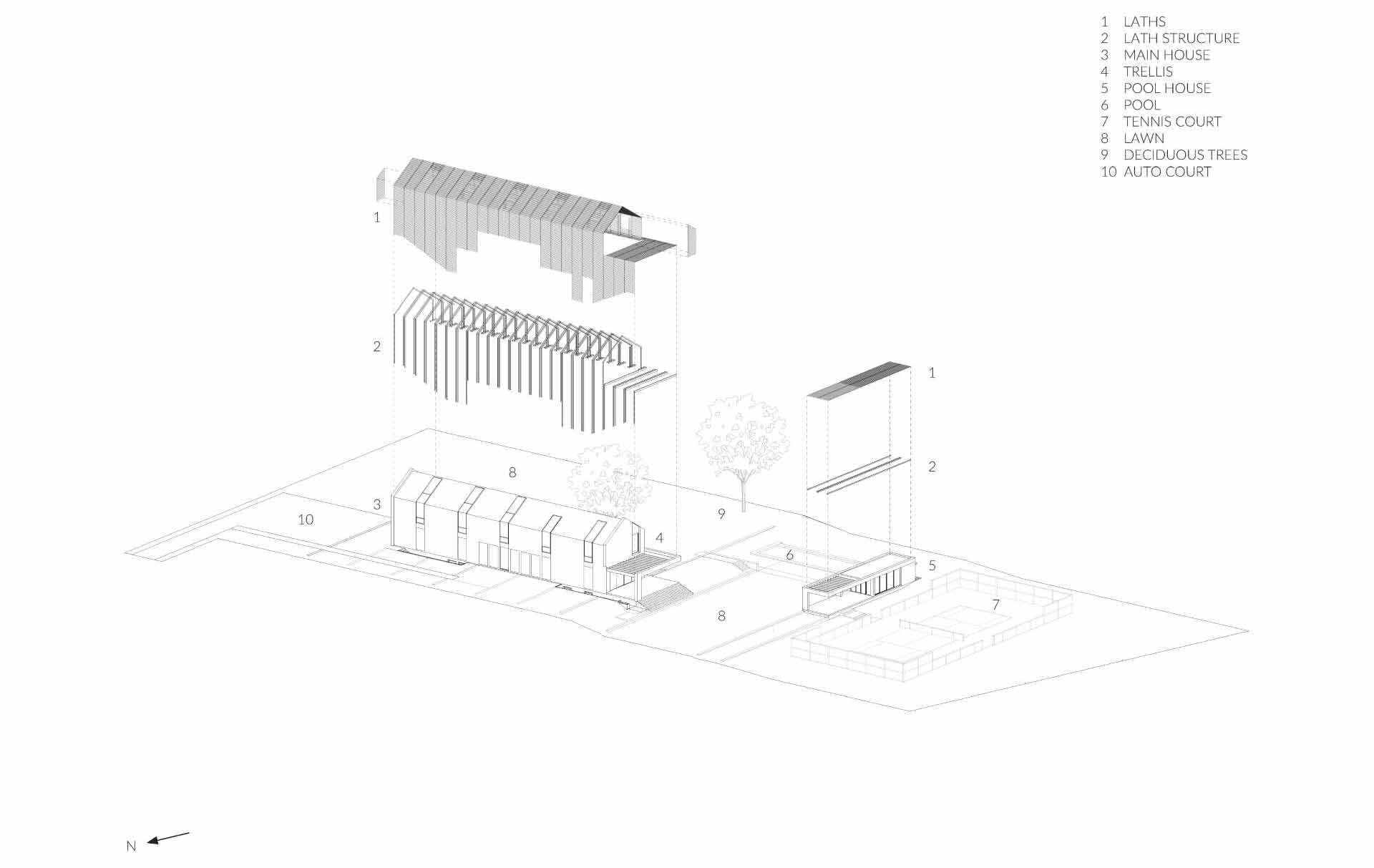 Architectural drawings for a home clad in weathered reclaimed wood.