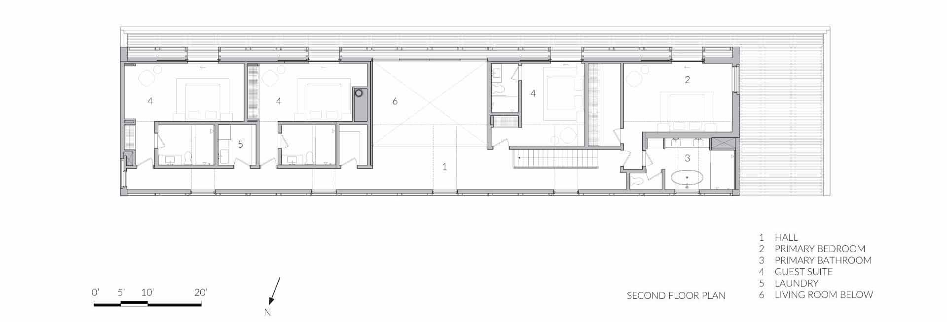 Architectural drawings for a home clad in weathered reclaimed wood.