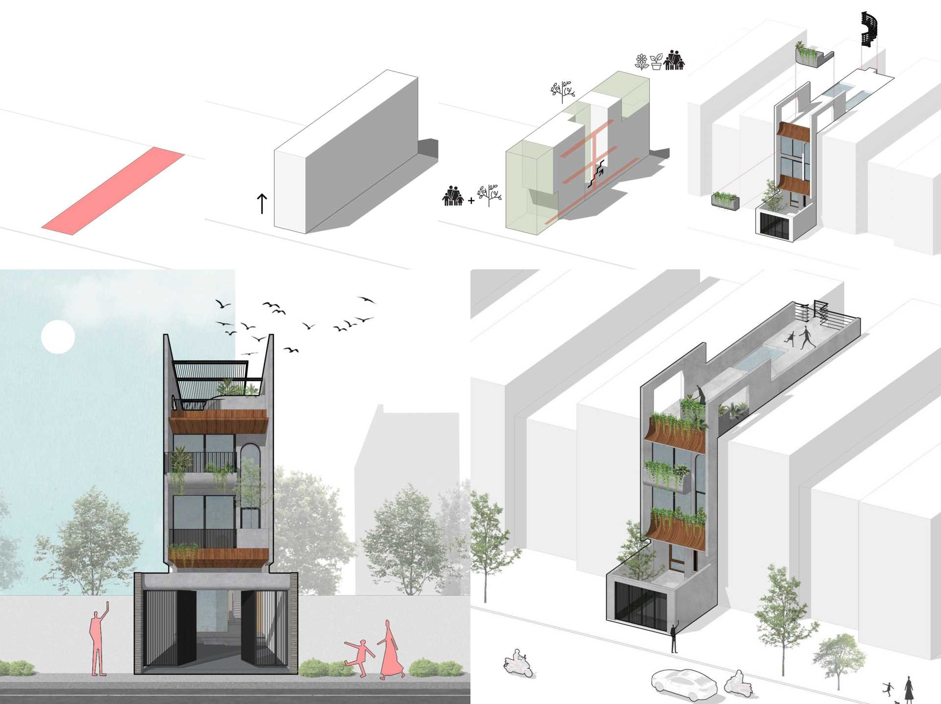 The diagram of a modern house.