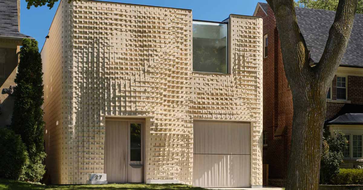 A Sculptural Brick Exterior Creates A Unique Expression For This Home In Toronto