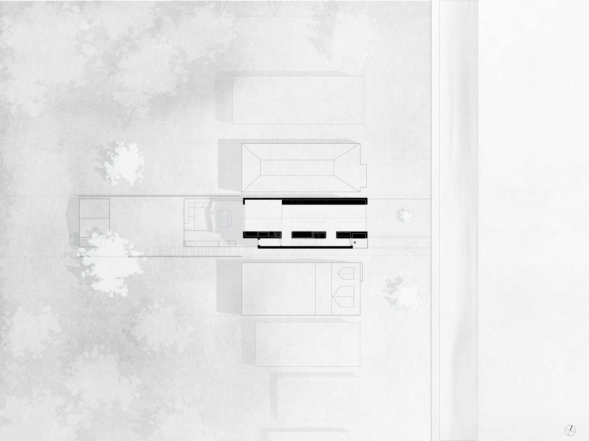 The site plan for a modern home.