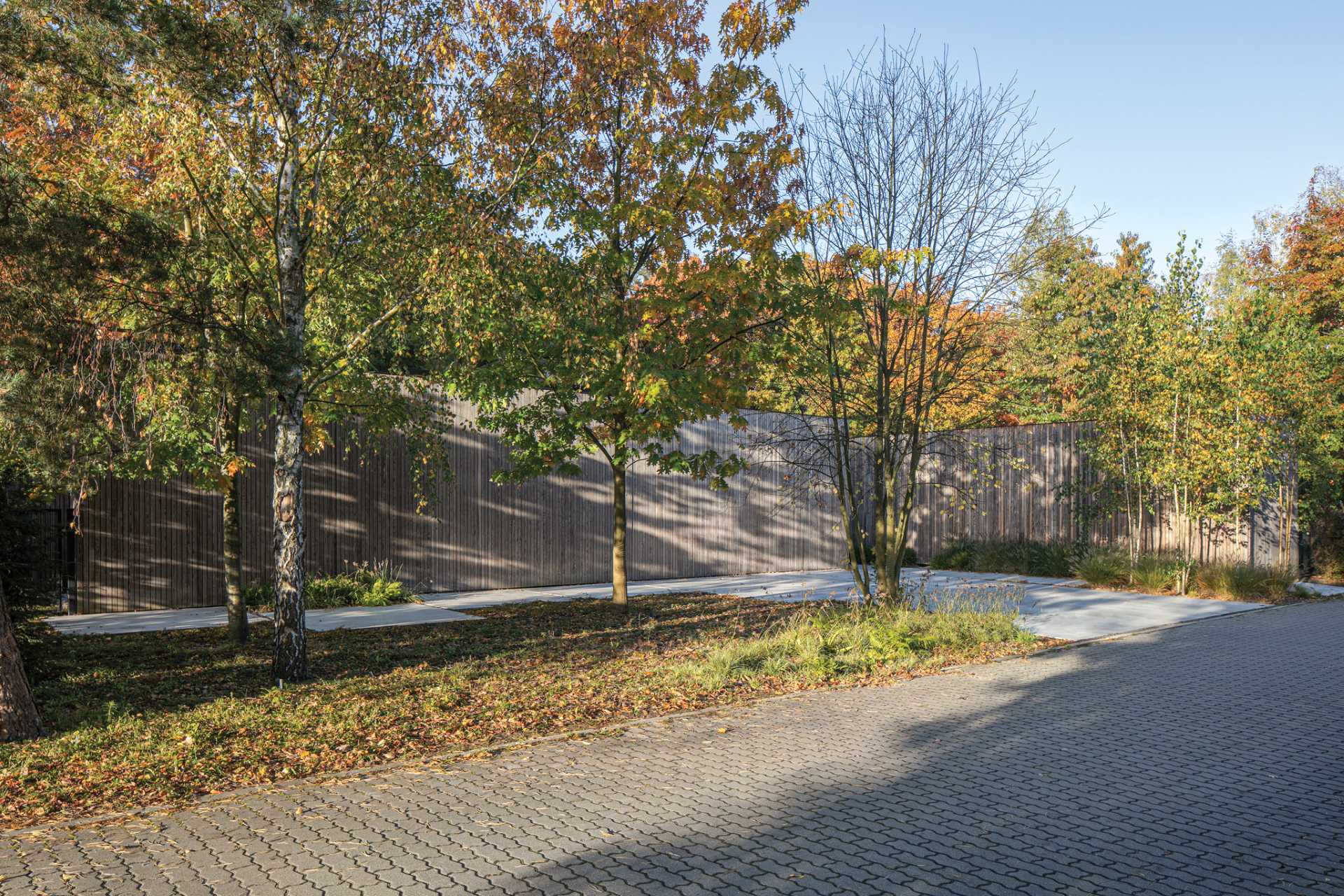 This modern house with its vertical wood facade, gives way to the natural beauty of its surroundings, discreetly immersing its architecture within the dense forest.