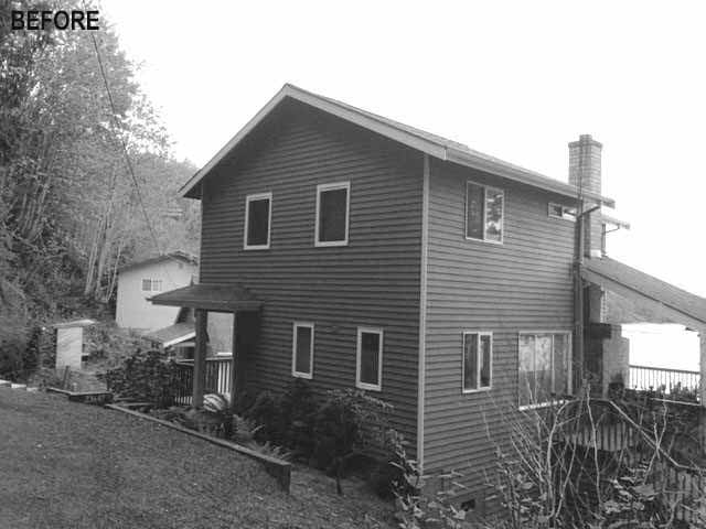 Before photo of a beach house.