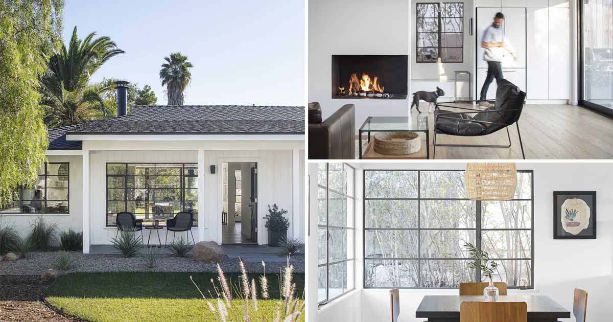 This 1950s California Ranch Home Was Updated With A Black And White Palette