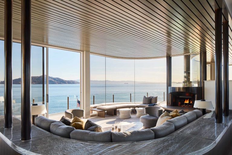 Curved Windows Allow This Home To Have Unobstructed Water Views