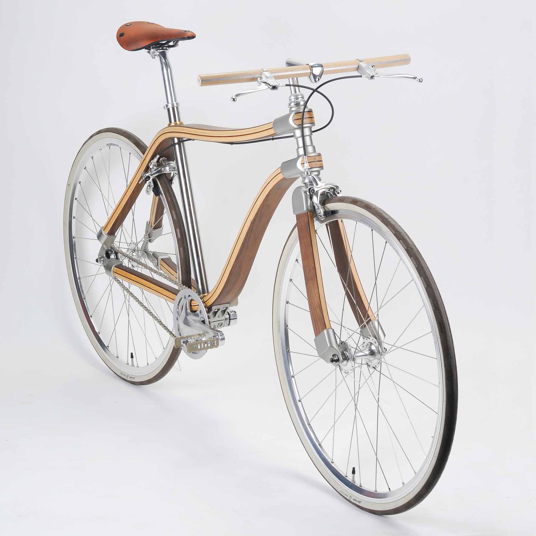 Moccle Wooden Bicycle by Masateru Yasuda