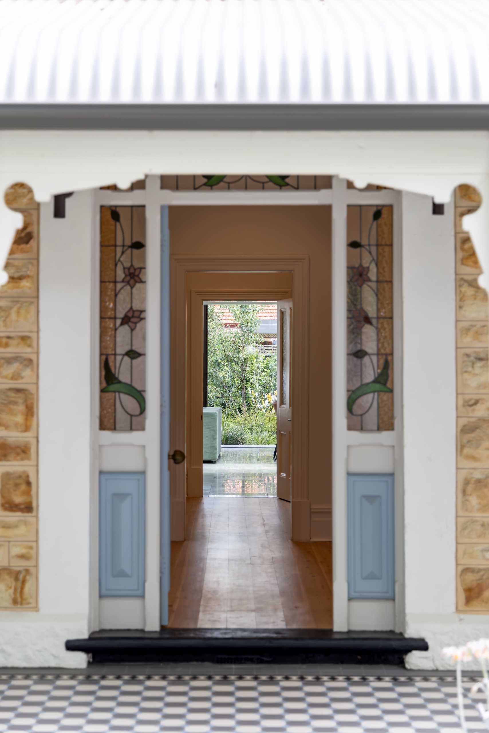 An original 1890s sandstone cottage in Australia.