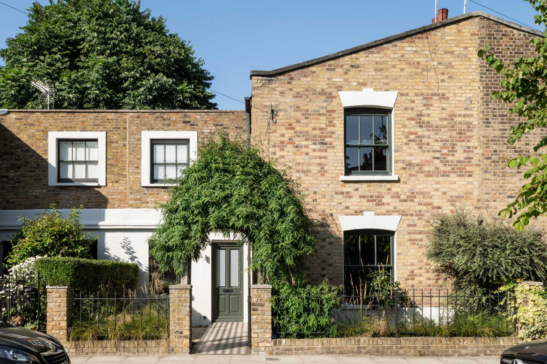 A brick home in England.