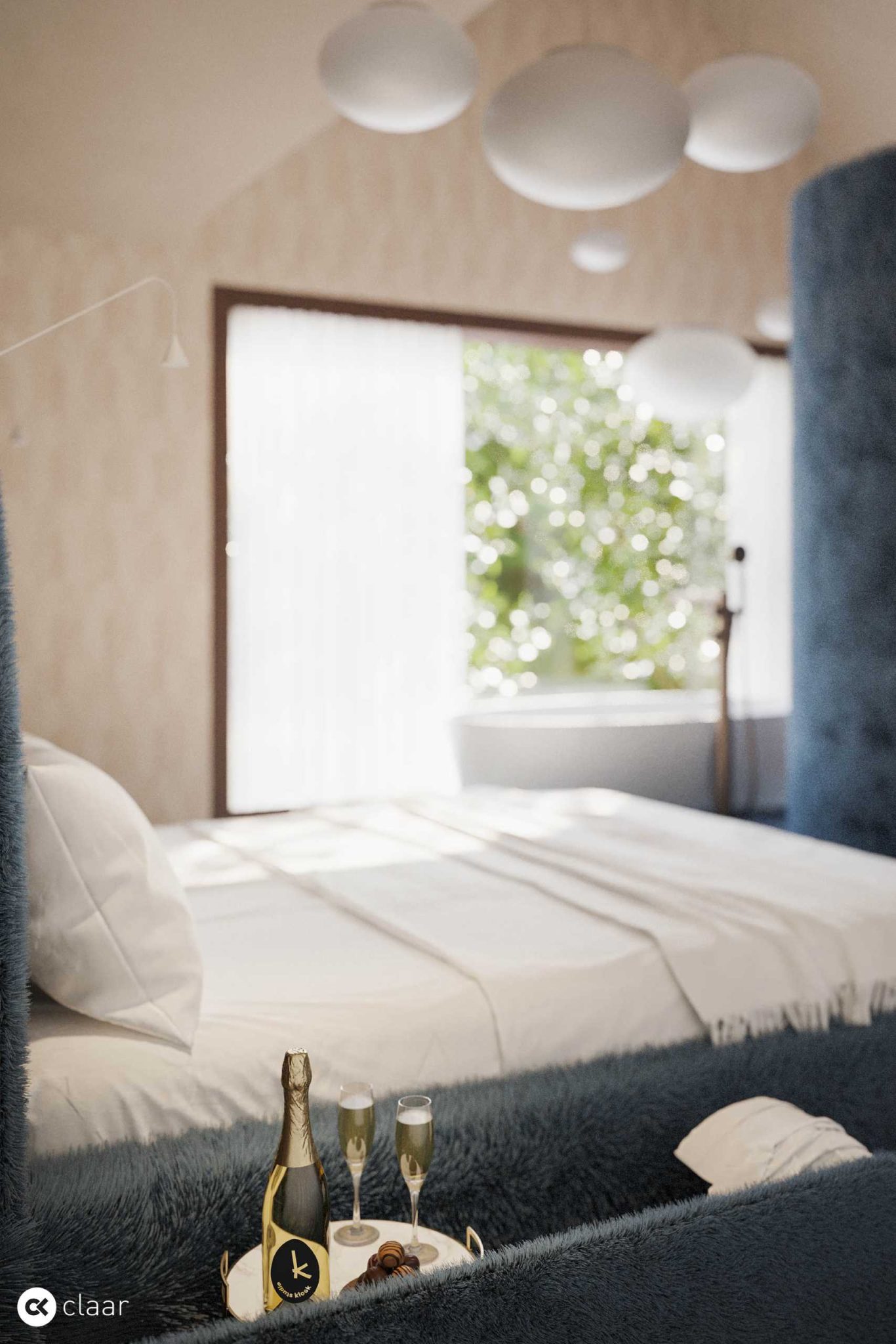 The client asked for "a hotel-like bedroom and bathroom in their home ...