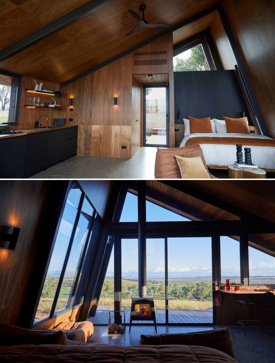 Image showcasing A Metal Roof Wraps Around This Off-Grid Cabin To Protect It From The ...