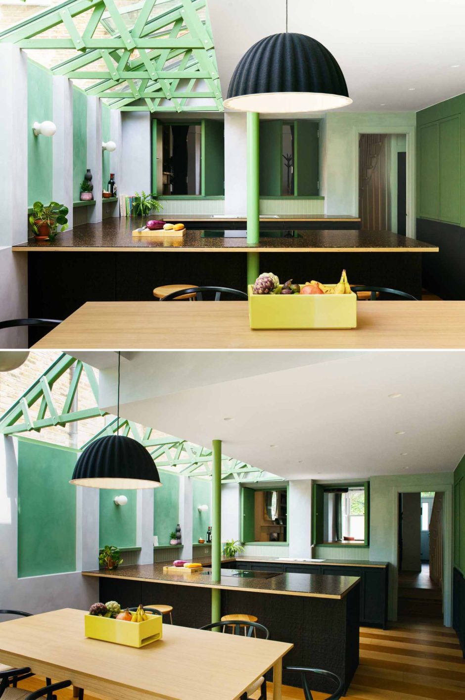 A House Extension With A Curved Window Makes Room For A New Kitchen At ...