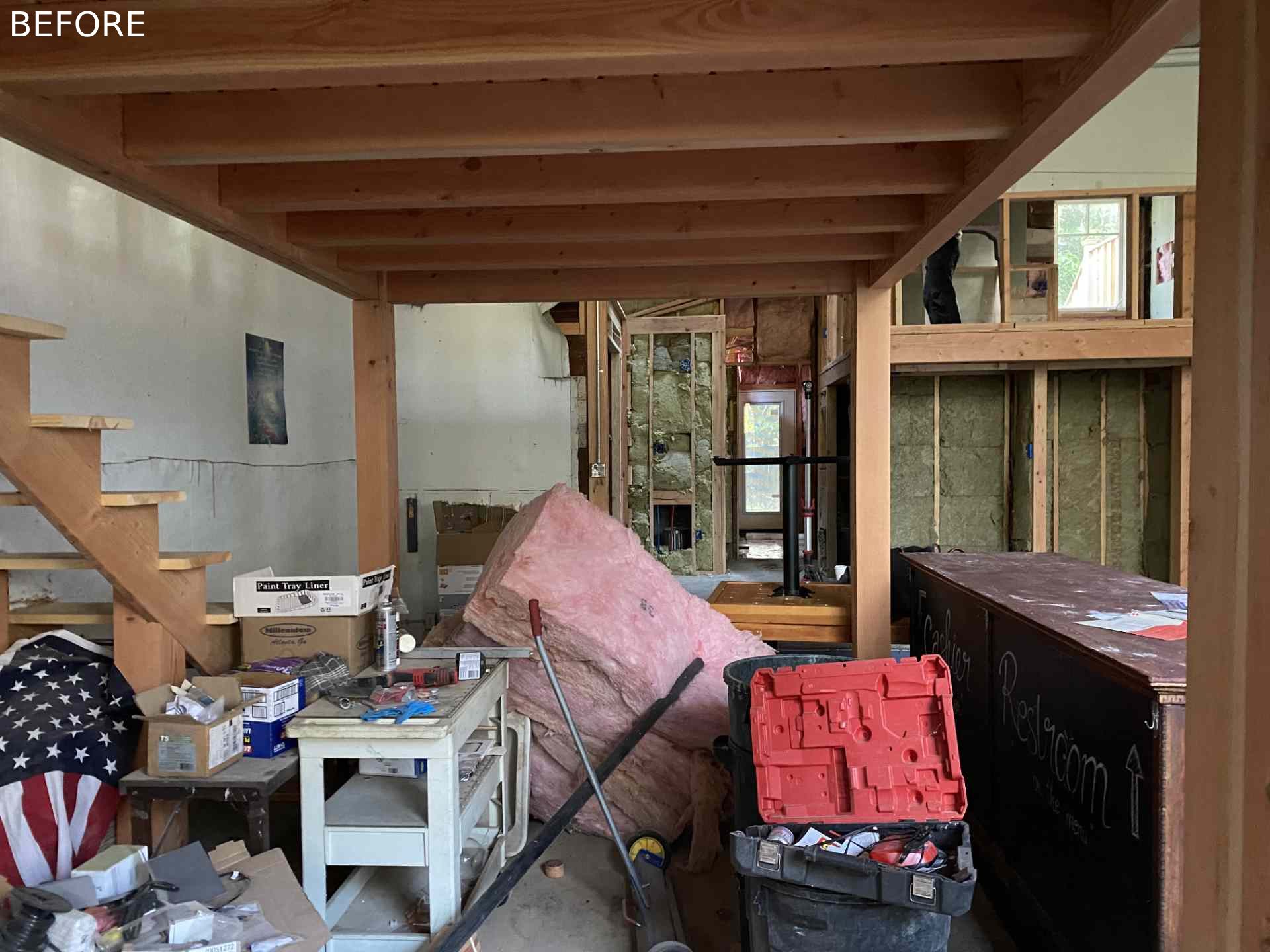 Before photo - a church / art studio transformed into a 2 bedroom home.