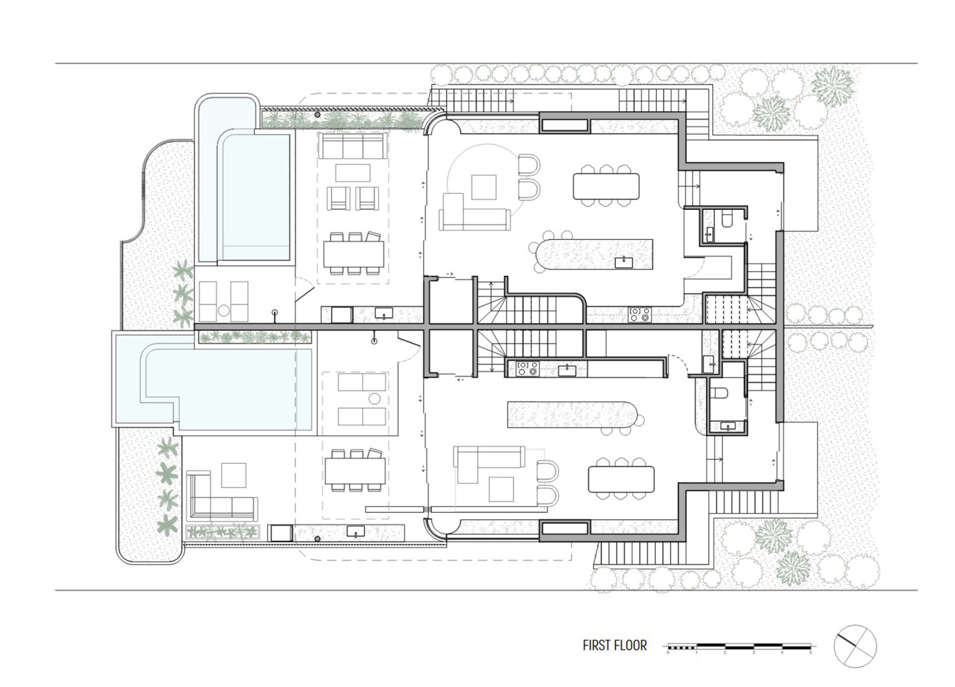 Floor plan of a modern home.