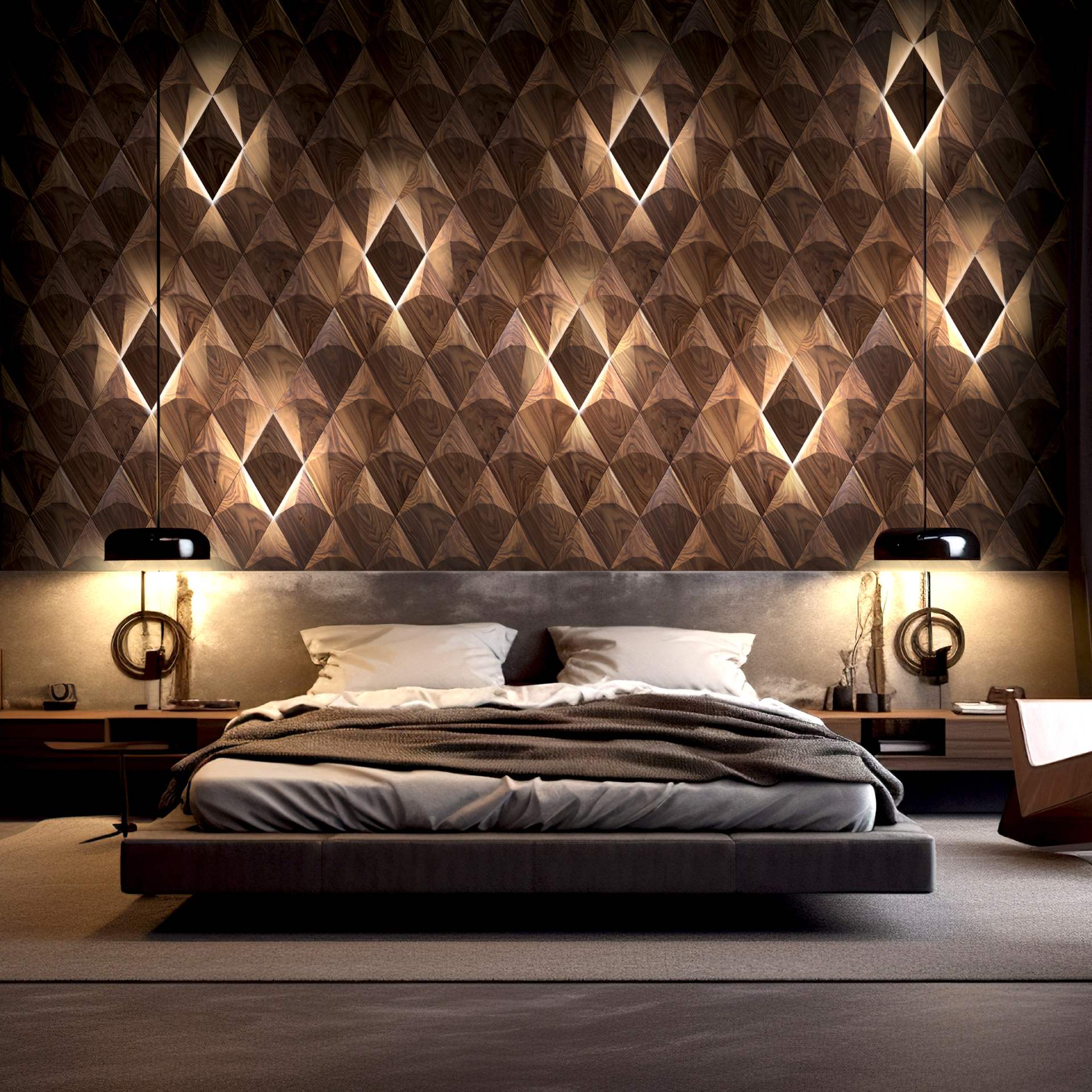 The Lighting Panel was inspired by the natural beauty of wood and the atmospheric potential of integrated lighting.